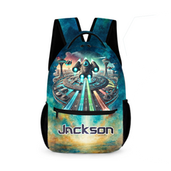 Future Technology Customized Backpack - Personalized Name