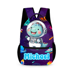 Animal Astronauts Customized Backpack - Personalized Name Anime Universe Schoolbag