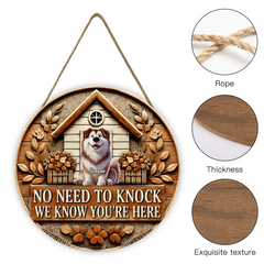Custom Pet Door Signs - Round Wooden Nameplates for Pet Lovers