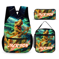 Rocking Dinosaurs Play the Guitar - Personalized Name - Dinosaur Enthusiast Gift