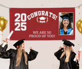 Personalized Custom Photo Banner - Congrats Class of 2025 Graduation Decor Gift