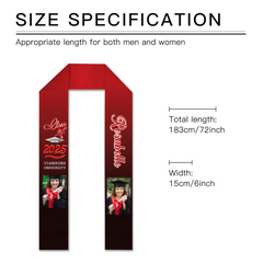 Customised Graduation Gifts - Personalised Photo and Name Stoles Sash Graduation Gift - Memorial Gifts for Graduates,Friend,BFF