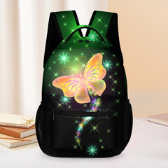 Dazzling Butterfly Name Customized Backpack - School Season Gift for Kids