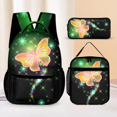 Dazzling Butterfly Name Customized Backpack - School Season Gift for Kids