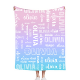 Personalized Custom Name Blanket - Gifts For Family