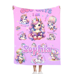 Custom Blanket with Childlike Style - Personalized Name