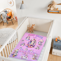 Custom Blanket with Childlike Style - Personalized Name