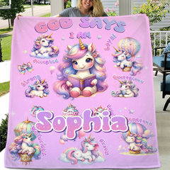 Custom Blanket with Childlike Style - Personalized Name