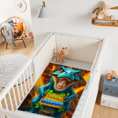 Personalized Name Custom Face Custom Dinosaur Shell Blanket
