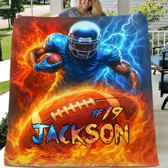 Customizable Athlete Blanket - Personalized Name - Ball Games