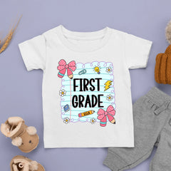 Back To School Colorful Graffiti Kid’s T-Shirt - Personalized Kid’s Name - New Semester Gift