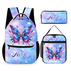 Personalized Shiny Butterfly Children's Backpack โ Personalized Name Backpack โ Back-to-School Gift
