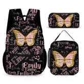 Customized Flashing Butterfly Backpack - Personalized Name And Color - Gift For Butterfly Lovers