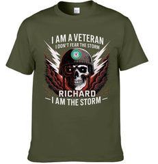 I Am The Storm - Personalized Name And Flag Clothing - Gifts For Veteran