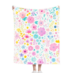 Customized Flower Blanket Personalized Names - Personalized Flower Gifts