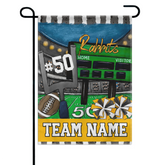 Custom Football Garden Flag with Name & Jersey Number – Personalized Game Day Yard Banner for Players & Fans
