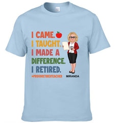 Proud Retired Teacher Customized Clothing - Personalized Cartoon Images Of Teacher - Retirement Teacher Gift