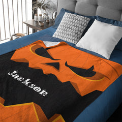 Custom Halloween Monster Blanket – Personalized Spooky Character Throw – Gift for Kids and Adults
