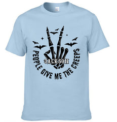 "People Give Me The Creeps" Customized Clothing - Personalized Name - Halloween Shirt