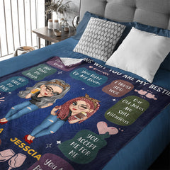 '10 Reasons Why You're My Bestie' Customized Blanket - Gift For Besties