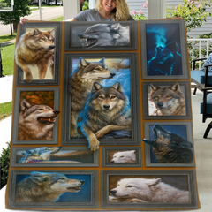 🐺The King Of Grassland Customized Blanket - Gift For Wolf Lovers