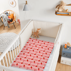 🍓Customized Strawberry Blanket - Personalized Name Toddler Blanket - Gift for Baby Girl, Kids