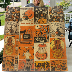 🎃Vintage Spooky Pumpkin Custom Blanket - Halloween Blanket