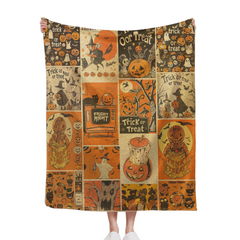 🎃Vintage Spooky Pumpkin Custom Blanket - Halloween Blanket