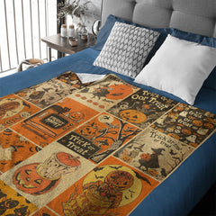 🎃Vintage Spooky Pumpkin Custom Blanket - Halloween Blanket