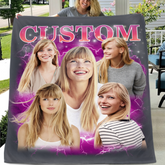 Customized Photo Blanket - Personalized Photo And Title - Memento Gift For Girlfriend,Boyfriend,Friend