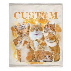 Custom Pet Photo Blanket, Personalized Photo And Title - Gifts For Pet Lovers