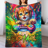 Animal Game Players Customized Blanket - Personalized Name - Player's Gift