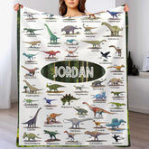 Personalized Dinosaur Educational Blanket – Custom Educational Blanket – Gift for Kids