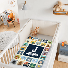 Custom Star Wars Alphabet Blanket - Personalized Cartoon Character Name Blanket - Gift for Kids