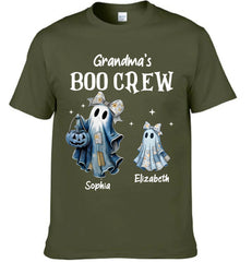 👻Grandma's Boo Crew Customized Halloween Clothing - Personalized Name&Title - Halloween Gifts for Grandma,Mom