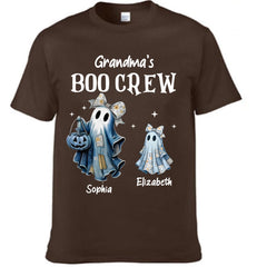 👻Grandma's Boo Crew Customized Halloween Clothing - Personalized Name&Title - Halloween Gifts for Grandma,Mom