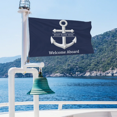 ⚓️Customized Nautical Welcome Flag - Personalized Boat Name Flag - Gift For Sailors