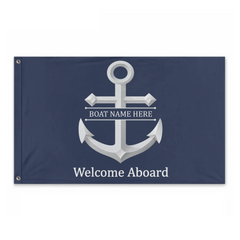 ⚓️Customized Nautical Welcome Flag - Personalized Boat Name Flag - Gift For Sailors