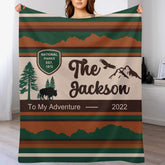 Customized National Park Commemorative Blanket – Personalized Name Flannel Blanket – Environmental Protection Souvenirs