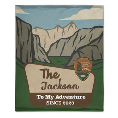 Personalized National Parks Blanket - Personalized Park And Name - Adventure Couple Anniversary Gift, Nature Lover Gift