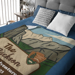 Personalized National Parks Blanket - Personalized Park And Name - Adventure Couple Anniversary Gift, Nature Lover Gift