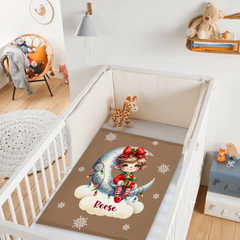 Custom Christmas Elf Blanket - Personalized Moon & Gift Throw - Gift for Kids & Baby Girls