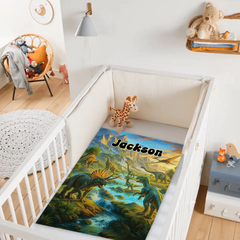 🦕Custom Jurassic World Blanket – Personalized Name - A Gift For Kids, Dinosaur Lovers