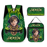 Customized Photo Christmas Backpack - Personalized Photo and Name - Christmas Gift For Kids, Children