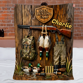 Duck Hunting Season Customized Blanket - Personalized Name - Gift For Hunting Lovers