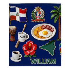 Proud To Be Dominicana Customized Blanket - Personalized Name - Gift For Expats, Friends