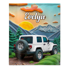 Customized Off Road Blanket - Personalized Name - Gift For Off Road Lovers