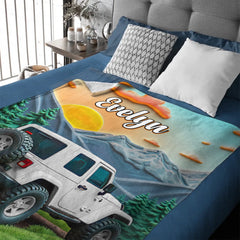 Customized Off Road Blanket - Personalized Name - Gift For Off Road Lovers