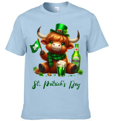 St. Patrick's Day Highland Cow Customized Clothing - Personalized Name/Text - Gift For St. Patrick’s Day Celebrators