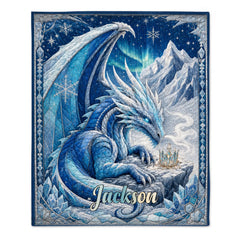 Personalized Fantasy Dragon Blanket - Custom Name Dragon Blanket - Gift For Dragon Lovers